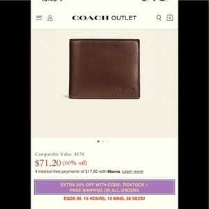 Mens Coach wallet